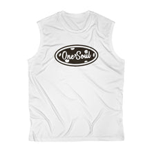 Load image into Gallery viewer, One Soul Icon, Men&#39;s Sleeveless Performance Tee, Black/White
