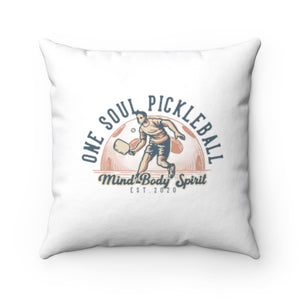 Mind, Body, Spirit Pickleball - Spun Polyester Square Pillow
