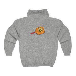 One Soul Pickle Ball Orange Paddle - Unisex Heavy Blend™ Full Zip Hooded Sweatshirt
