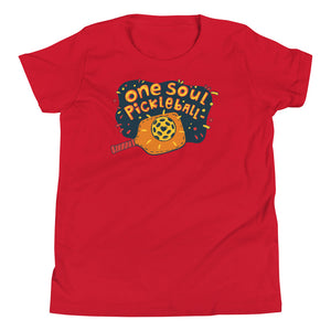 Love Orange Paddle - One Soul Pickle Ball - Youth Short Sleeve T-Shirt