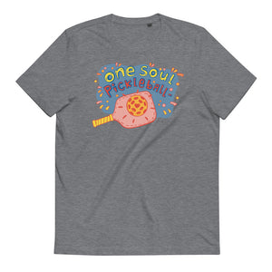 Love Pink One Soul Pickle Ball - Unisex Organic Cotton T-Shirt