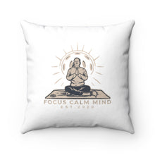 Load image into Gallery viewer, Focus, Calm, Mind - Spun Polyester Square Pillow - One Soul Pickleball
