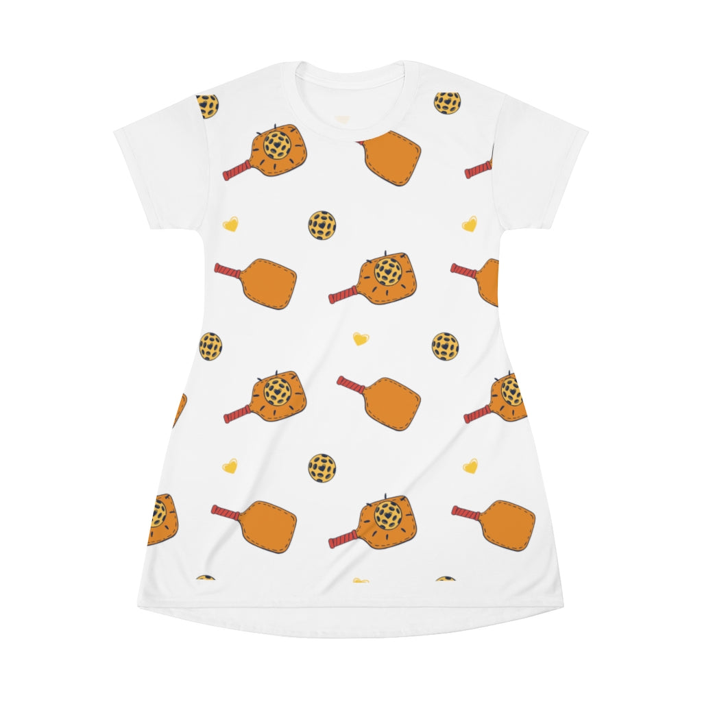 Orange Paddle - All Over Print T-Shirt Dress