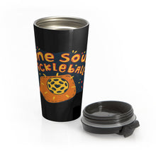 Load image into Gallery viewer, Stainless Steel Travel Mug - One Soul Orange Paddle on Black
