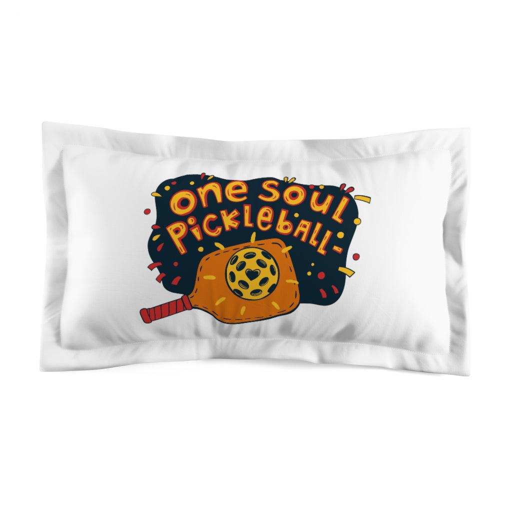 One Soul Pickleball Orange Love Paddle - Microfiber Pillow Sham