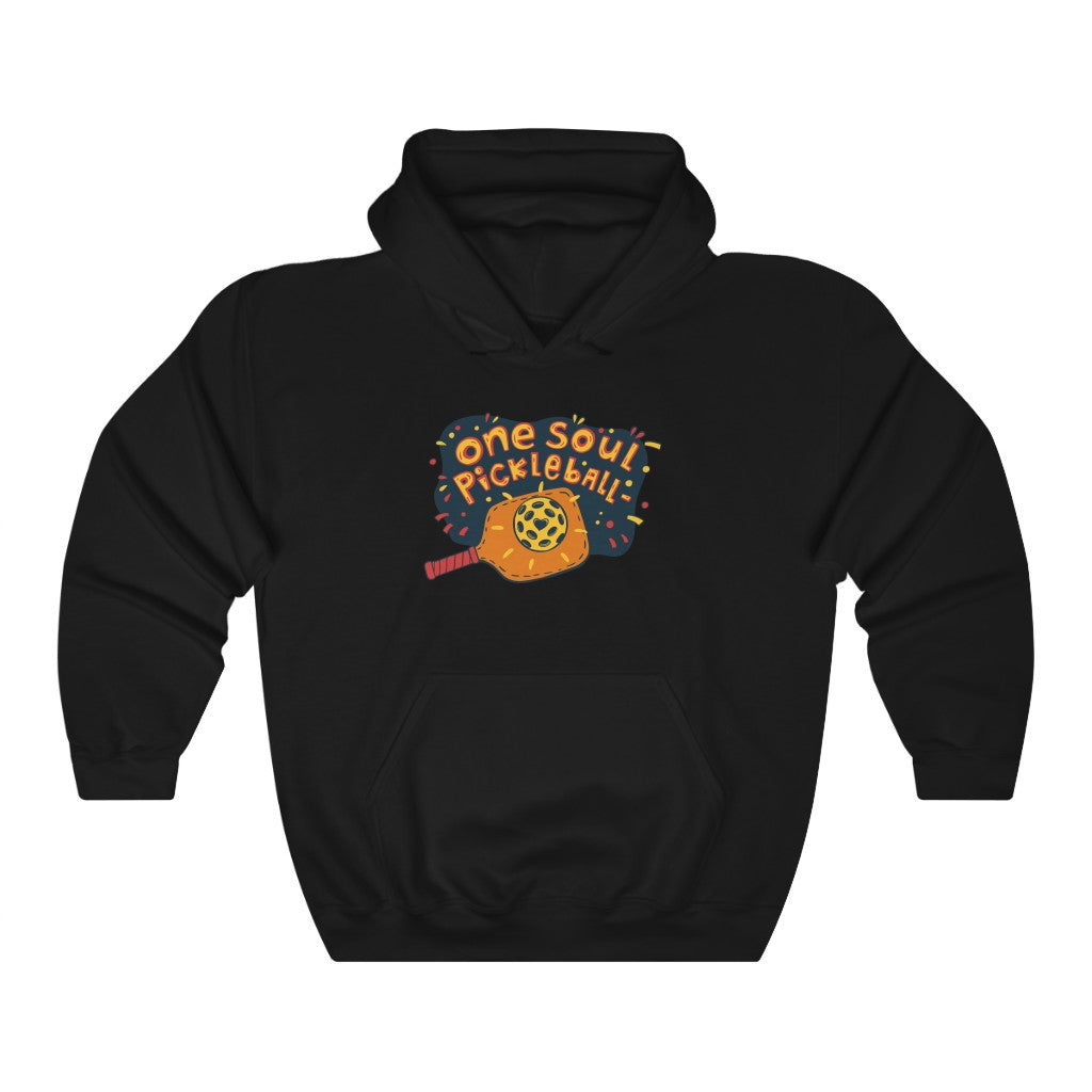 One Soul Pickleball Orange Paddle - Unisex Heavy Blend™ Hooded Sweatshirt