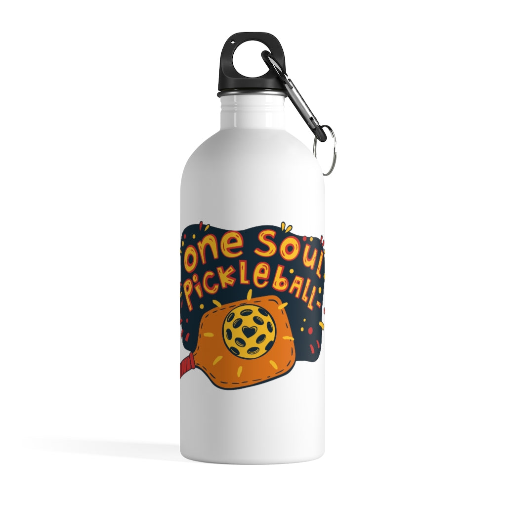 One Soul Orange Paddle Love Pickleball - Stainless Steel Water Bottle