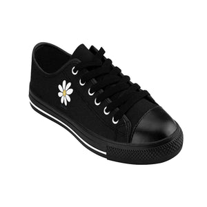 Daisy Flower Black/Black Pickleball Women's Sneakers