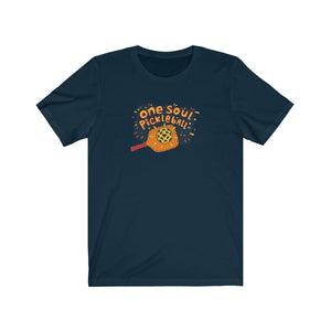 One Soul Pickleball Love Orange Paddle - Unisex Jersey Short Sleeve Tee