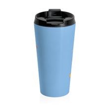 Load image into Gallery viewer, Stainless Steel Travel Mug - One Soul Pink Paddle on Blue
