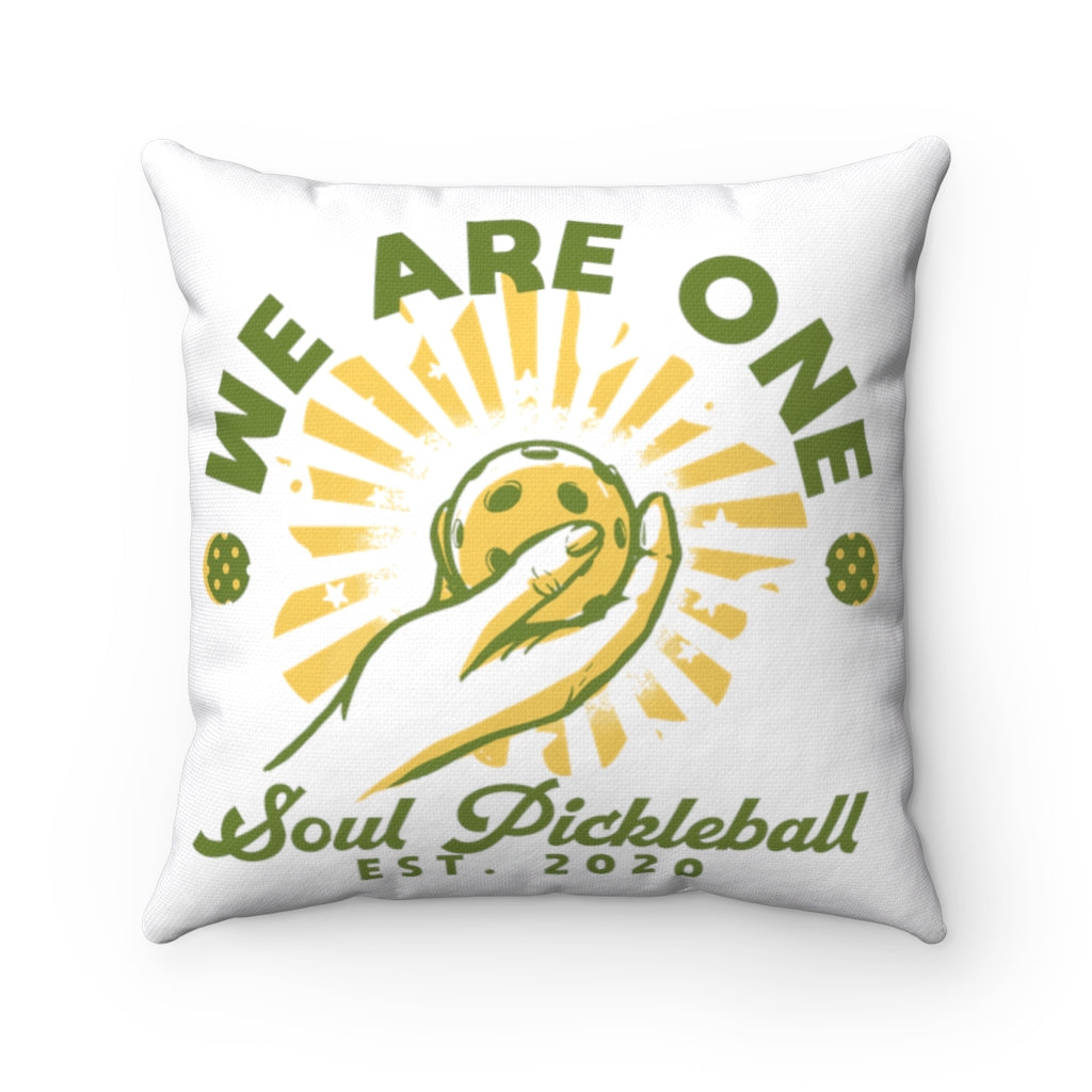 We Are One Soul Pickleball - Spun Polyester Square Pillow