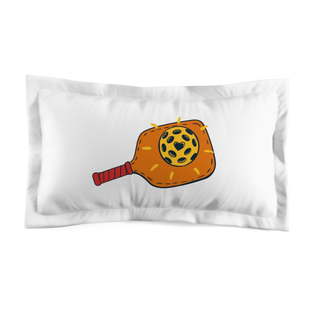 Pickleball Paddle Love Orange - Microfiber Pillow Sham