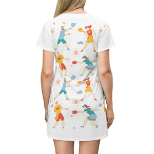 Play Pickleball - All Over Print T-Shirt Dress