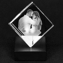 Load image into Gallery viewer, Upload Your Own Favorite Image - Personalized Crystal - Cut-Corner Cube
