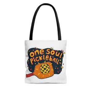 One Soul Pickleball Orange Love Paddle - AOP Tote Bag