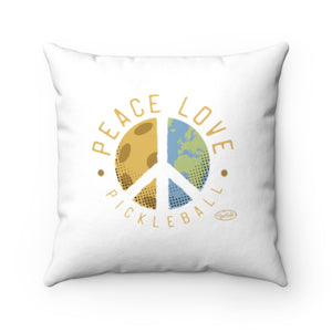 Peace, Love, Pickleball - Spun Polyester Square Pillow