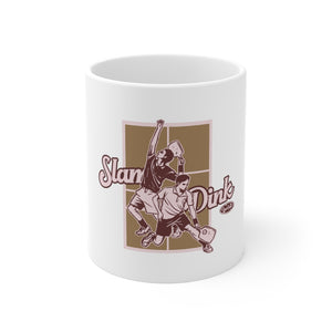 Slam Dink - White Mug 11oz - One Soul Pickleball
