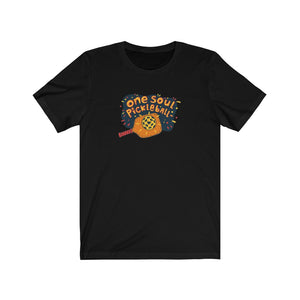 One Soul Pickleball Love Orange Paddle - Unisex Jersey Short Sleeve Tee