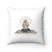 Load image into Gallery viewer, Focus, Calm, Mind - Spun Polyester Square Pillow - One Soul Pickleball
