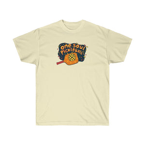 One Soul Pickle Ball - Love Orange Paddle - Unisex 100% Ultra Cotton Tee