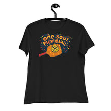 Load image into Gallery viewer, One Soul Pickleball Love Orange Paddle - Women&#39;s Relaxed T-Shirt
