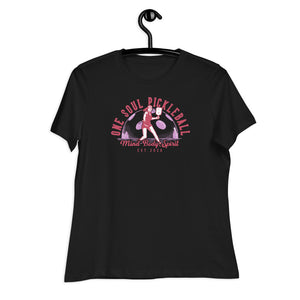 Mind Body Spirit Lady - Women's Relaxed T-Shirt - One Soul Pickleball