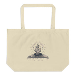 Large Organic Tote Bag - One Soul - Focus Calm Mind