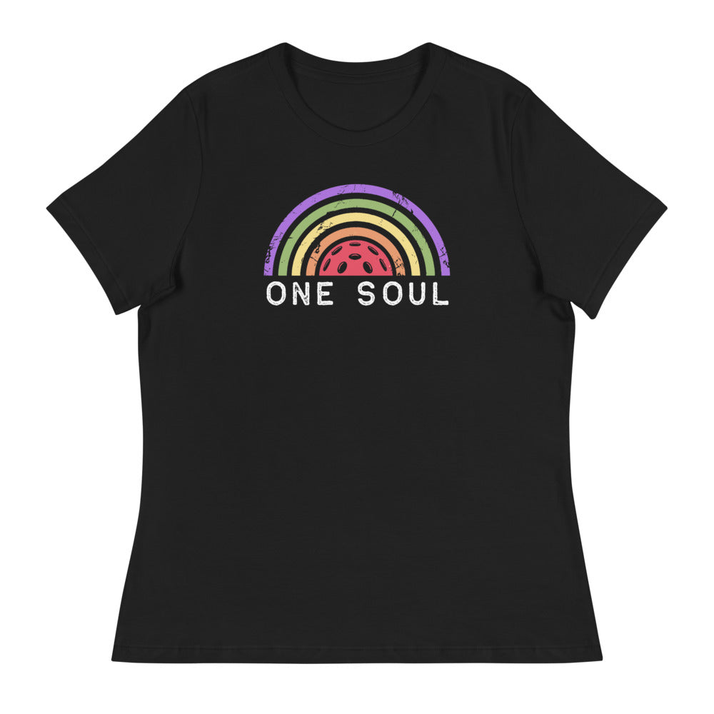 Classic One Soul Pickleball Rainbow - Women's Relaxed T-Shirt