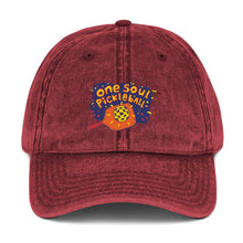 Load image into Gallery viewer, One Soul Pickleball Orange - Vintage Cotton Twill Cap
