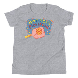 Love Pink Paddle - One Soul Pickle Ball - Youth Short Sleeve T-Shirt